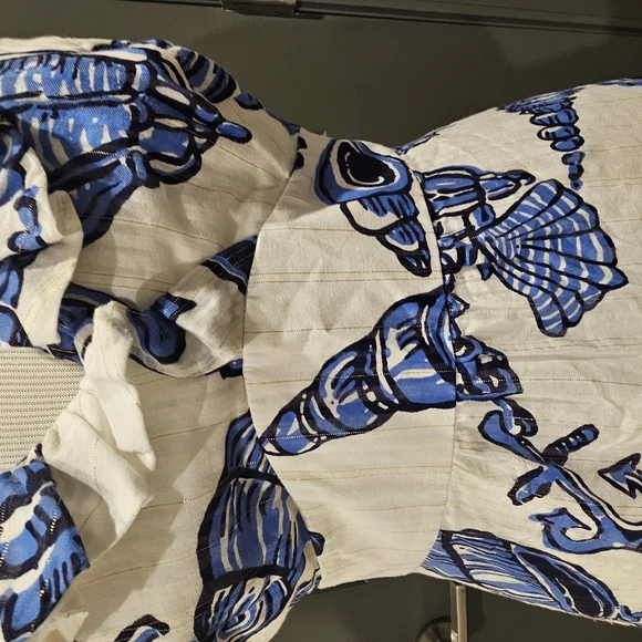 Lilly Pulitzer Nefertiti Halter Maxi Dress "Fallin' in Love" Sz 4 - Picture 8 of 10